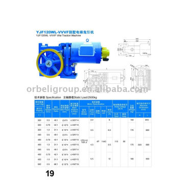 Machine de traction VVVF Elevator, moteur